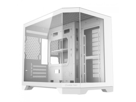 Gabinete Gamer Liketec Ilusion Dark, Aquário, Mid Tower, Vidro Temperado, MATX, Sem Fonte, Sem Fans, Preto
