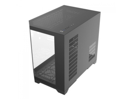Gabinete Gamer Liketec Atlas Dark, Aquário, Mid Tower, Vidro Temperado, ATX, Sem Fonte, Sem Fans, Preto
