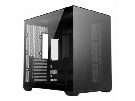 Gabinete Gamer Liketec Atlas Dark, Aquário, Mid Tower, Vidro Temperado, ATX, Sem Fonte, Com 6 Fans ARGB, Preto