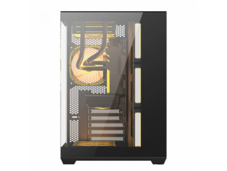 Gabinete Gamer Liketec Atlas Snow, Aquário, Mid Tower, Vidro Temperado, ATX, Sem Fonte, Sem Fans, Branco
