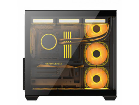 Gabinete Gamer Liketec Atlas Snow, Aquário, Mid Tower, Vidro Temperado, ATX, Sem Fonte, Sem Fans, Branco