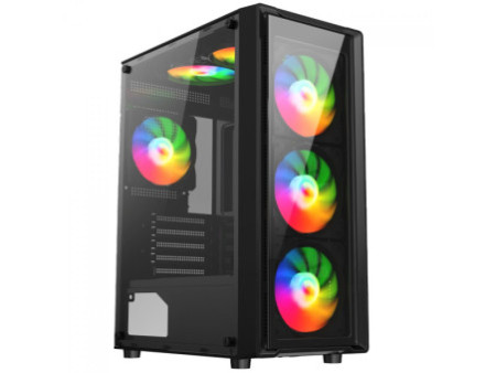 Gabinete Gamer Liketec Storm Mesh, Mid Tower, Vidro Temperado, ATX, Sem Fonte, Com 3 Fans