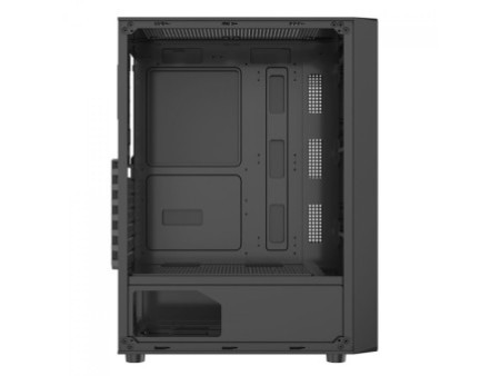 Gabinete Gamer Liketec Matrix V2 Rainbow, Mid Tower, Vidro Temperado, ATX, Black, Sem Fonte, Com 3 Fans Rainbow
