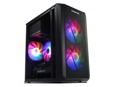 Gabinete Gamer Liketec Madness, Cube Design, Mid Tower, Vidro Temperado, M-ATX, Black, Sem Fonte, Sem Fans