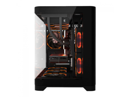 Gabinete Gamer Liketec Matrix, Mid Tower, Vidro Temperado, ATX, Black, Sem Fonte, Sem Fan