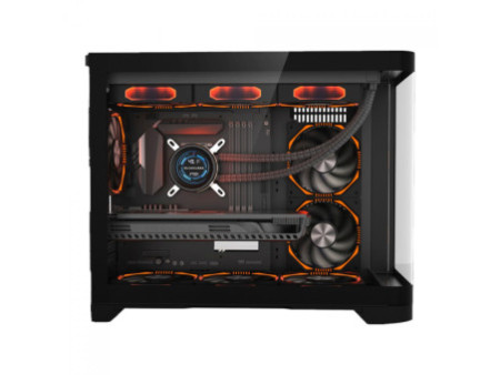 Gabinete Gamer Liketec Matrix, Mid Tower, Vidro Temperado, ATX, Black, Sem Fonte, Sem Fan