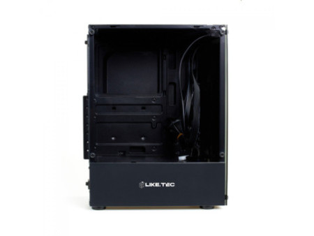 Gabinete Gamer Liketec Unreal Dark White, Cube Design, Mid Tower, Vidro Temperado, E-ATX, Black/White, Sem Fonte, Sem Fans