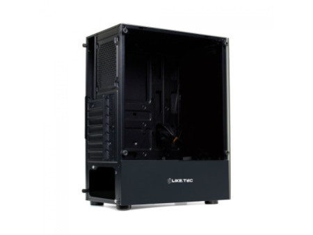 Gabinete Gamer Liketec Unreal Dark White, Cube Design, Mid Tower, Vidro Temperado, E-ATX, Black/White, Sem Fonte, Sem Fans