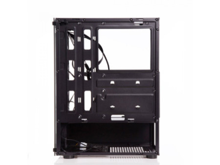 Gabinete Gamer Liketec Unreal Dark White, Cube Design, Mid Tower, Vidro Temperado, E-ATX, Black/White, Sem Fonte, Sem Fans