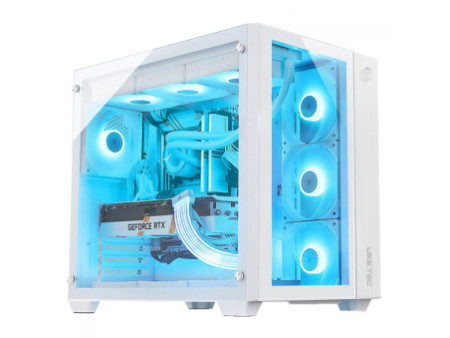 Gabinete Gamer Liketec Matrix RGB, Mid Tower, Vidro Temperado, ATX, Black, Sem Fonte, Com 3 Fans RGB