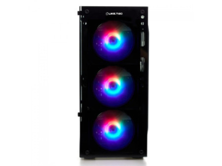 Gabinete Gamer Liketec Unreal Dark, Cube Design, Mid Tower, Vidro Temperado, E-ATX, Black, Sem Fonte, Sem Fans