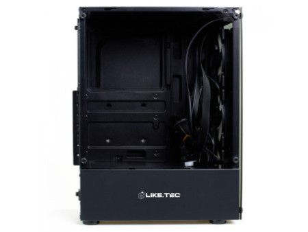 Gabinete Gamer Liketec Unreal Dark, Cube Design, Mid Tower, Vidro Temperado, E-ATX, Black, Sem Fonte, Sem Fans