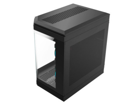 Gabinete Gamer Liketec Unreal Snow, Cube Design, Mid Tower, Vidro Temperado, E-ATX, White, Sem Fonte, Sem Fans