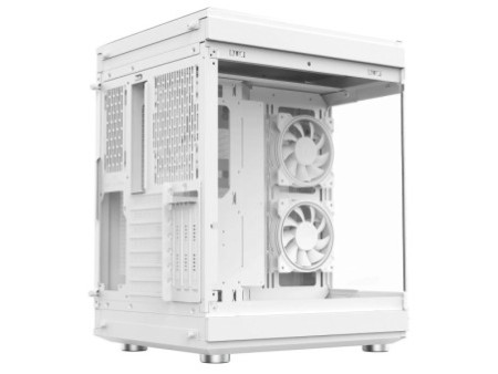 Gabinete Gamer Liketec Snow Revolution, RGB, Mid Tower, Vidro Temperado, M-ATX, White, Sem Fonte, Com 3 Fans, LC-MT-REVOLUTION-2