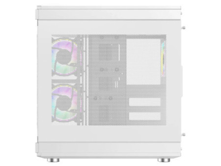 Gabinete Gamer Liketec Snow Revolution, RGB, Mid Tower, Vidro Temperado, M-ATX, White, Sem Fonte, Com 3 Fans, LC-MT-REVOLUTION-2
