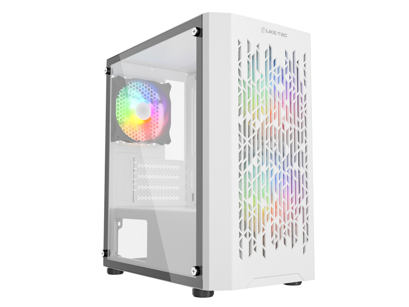 Gabinete Gamer Liketec Dark Revolution, RGB, Mid Tower, Vidro Temperado, M-ATX, Black, Sem Fonte, Com 3 Fans, LC-MT-REVOLUTION-2