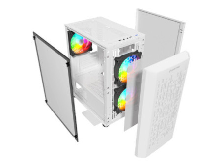 Gabinete Gamer Liketec Dark Revolution, RGB, Mid Tower, Vidro Temperado, M-ATX, Black, Sem Fonte, Com 3 Fans, LC-MT-REVOLUTION-2