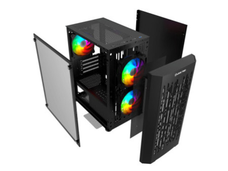 Gabinete Gamer Liketec Craft RGB, Mid Tower, Acrílico, M-ATX, Black, Sem Fonte, Sem Fan, LC-MT-CRAFT-2021