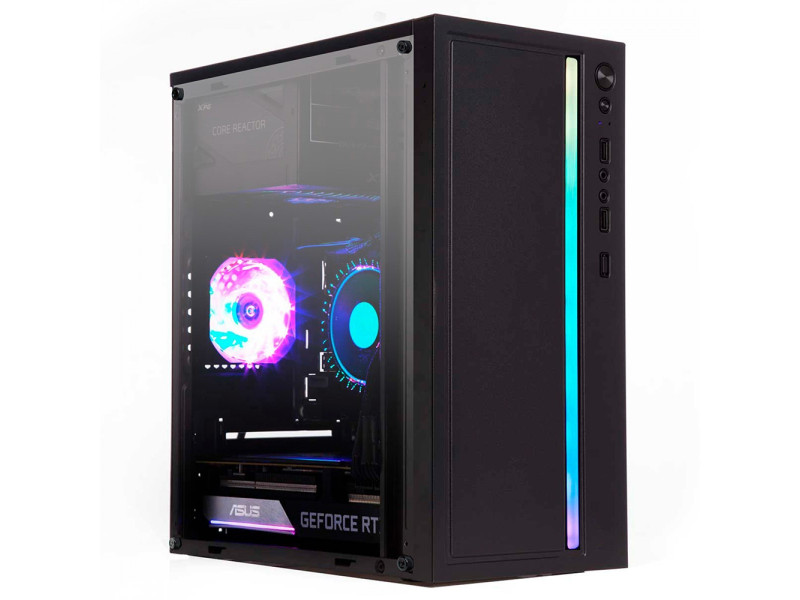 Gabinete Gamer Liketec Craft RGB, Mid Tower, Acrílico, M-ATX, Black, Sem Fonte, Com 1 Fan, LC-MT-CRAFT-2027