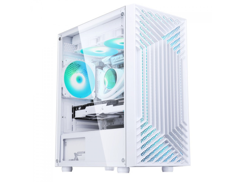 Gabinete Gamer Liketec Mad Rock, Mid Tower, Vidro Temperado, ARGB, M-ATX,  Black, Sem Fonte, Com 4 Fans, LC-CB3X2-MADROCK-2041