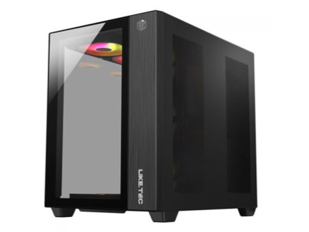 Gabinete Gamer Liketec Zeus V2, Mid Tower, Vidro Temperado, ATX,  Black, Sem Fonte, Sem Fan, LC-CB3X3-ZEUS-2042