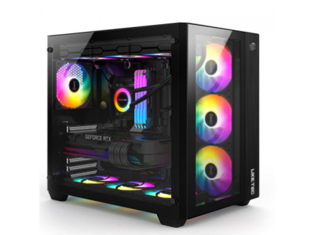 Gabinete Gamer Liketec Dasha, Mid Tower, Vidro Temperado, M-ATX, Black, Sem Fonte, Sem Fan, LC-CB2X2-DASHA-2038