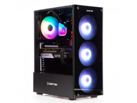 Gabinete Gamer Liketec Cube Kirra, RGB, Mid Tower, Vidro Temperado, MATX, Black, Sem Fonte, Com 4 Fans