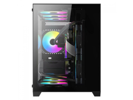 Gabinete Gamer Liketec Storm, RGB, Mid Tower, Vidro Temperado, ATX, Sem Fonte, Com 4 Fans