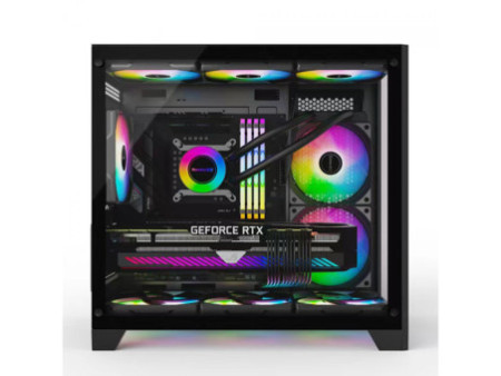 Gabinete Gamer Liketec Storm, RGB, Mid Tower, Vidro Temperado, ATX, Sem Fonte, Com 4 Fans