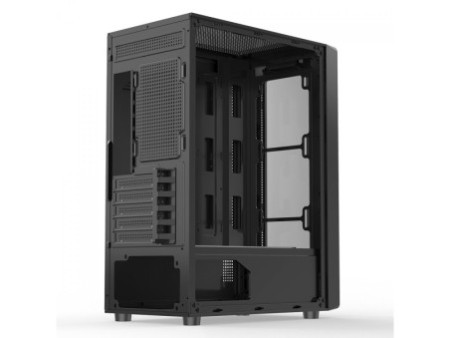 Gabinete Gamer Liketec Matrix RGB, Mid Tower, Vidro Temperado, ATX, Black, Sem Fonte, Com 3 Fans