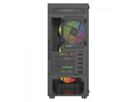 Gabinete Gamer Liketec Matrix RGB, Mid Tower, Vidro Temperado, ATX, Black, Sem Fonte, Com 3 Fans
