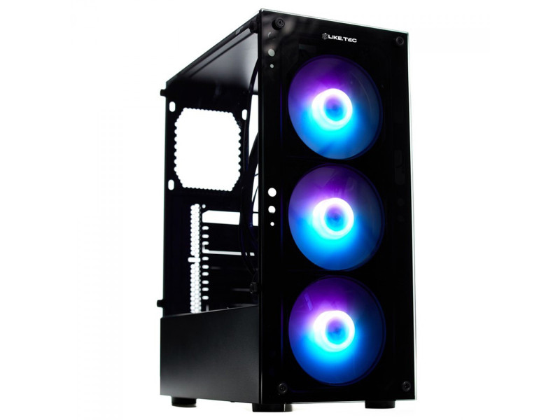 Gabinete Liketec Office Compacto C3, Mid Tower, MATX, Black, Com Fonte, GL-OFFICE-3