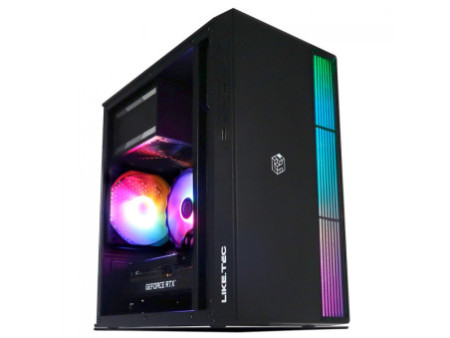 Gabinete Gamer Liketec Cycle, Mid Tower, Acrílico, M-ATX, Black, Sem Fonte, Com 3 Fans
