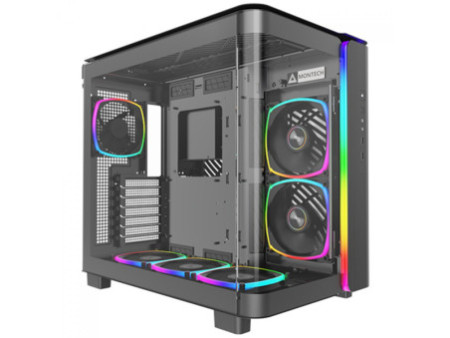 Gabinete Gamer Montech X3 MESH, Mid Tower, White, ATX, Com 6 Fans Rainbow, Vidro Temperado, X3 MESH (W)