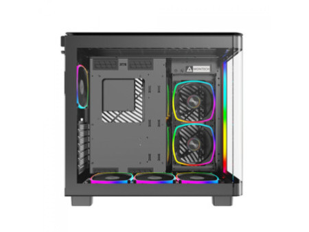 Gabinete Gamer Montech X3 MESH, Mid Tower, White, ATX, Com 6 Fans Rainbow, Vidro Temperado, X3 MESH (W)