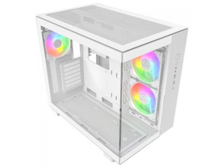 Gabinete Gamer Montech XR, Mid Tower, White, ATX, Com 3 Fans, Vidro Temperado, XR (W)