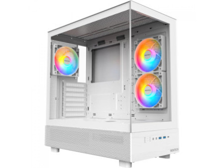 Gabinete Gamer Montech Sky Two GX, Mid Tower, Vidro Temperado, E-ATX, Black, Sem Fonte, Com 3 Fans ARGB
