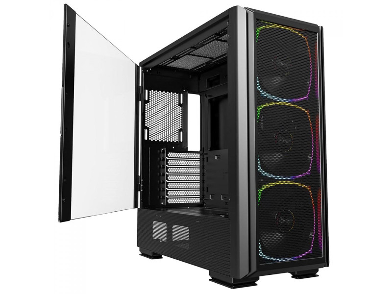 Gabinete Gamer Montech King 95, ARGB, Mid Tower, Vidro Temperado, ATX, White, Sem Fonte, Sem Fan