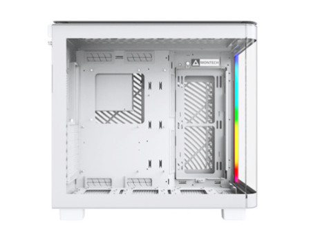 Gabinete Gamer Montech King 95 PRO, ARGB, Mid Tower, Vidro Temperado, ATX, White, Sem Fonte, Com 6 Fans