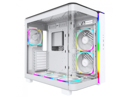 Gabinete Gamer Montech King 95, ARGB, Mid Tower, Vidro Temperado, ATX, Black, Sem Fonte, Sem Fan