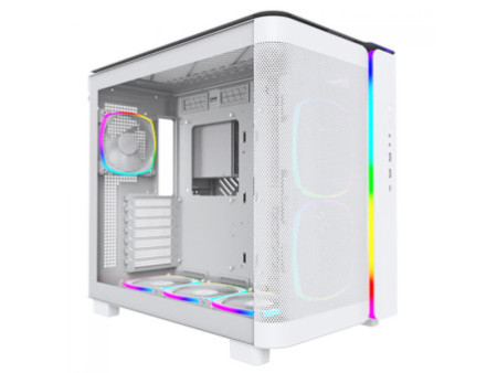 Gabinete Gamer Montech King 95, ARGB, Mid Tower, Vidro Temperado, ATX, Black, Sem Fonte, Sem Fan