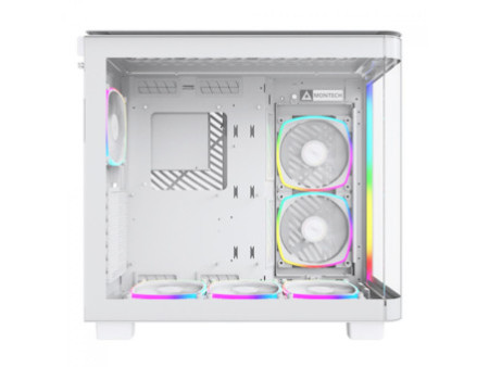 Gabinete Gamer Montech King 95, ARGB, Mid Tower, Vidro Temperado, ATX, Black, Sem Fonte, Sem Fan
