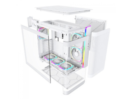 Gabinete Gamer Montech King 95, ARGB, Mid Tower, Vidro Temperado, ATX, Black, Sem Fonte, Sem Fan