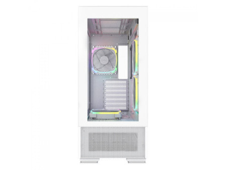 Gabinete Gamer Montech AIR 100 ARGB, Mini Tower, White,  mATX, 4 Fans, Vidro Temperado