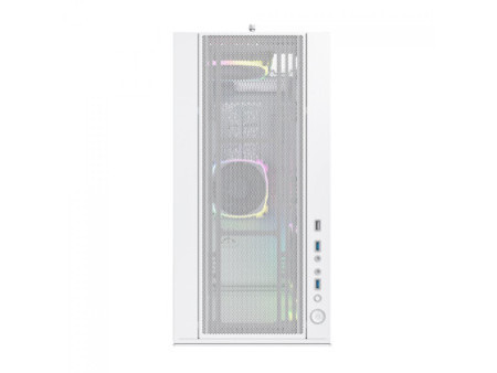 Gabinete Gamer Montech AIR 100 ARGB, Mini Tower, White,  mATX, 4 Fans, Vidro Temperado