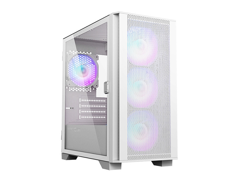 Gabinete Gamer Montech X2 MESH, Mid Tower, Vidro Temperado, Black, ATX, Sem Fonte, Com 3 Fans Rainbow