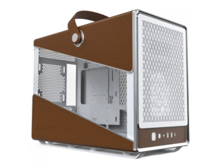 Gabinete Montech Heritage PRO, Mini Tower, Couro e Metal, mATX, Sem Fonte, Com 4 Fans, Branco