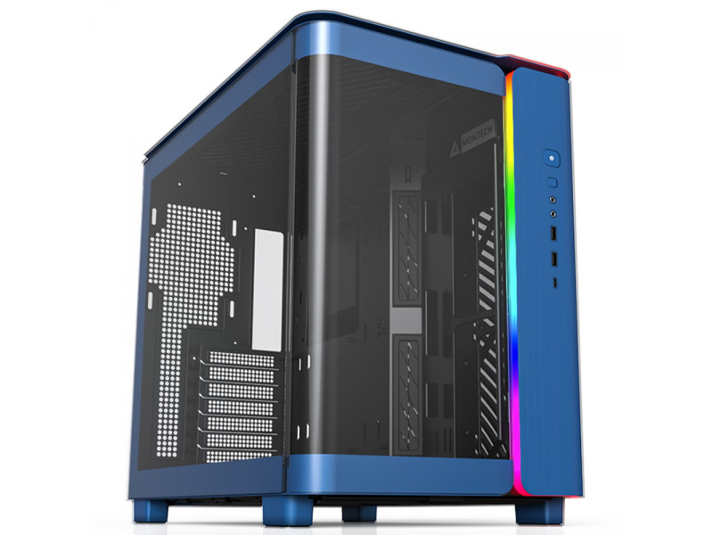 Gabinete Gamer Montech King 95 Pro, ARGB, Mid Tower, Vidro Temperado, ATX, Red, Sem Fonte, Com 6 Fans