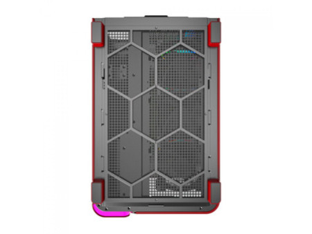 Gabinete Gamer Montech King 95, ARGB, Mid Tower, Vidro Temperado, ATX, Red, Sem Fonte, Sem Fan