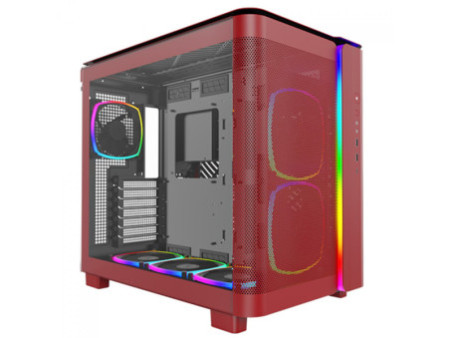 Gabinete Gamer Montech King 95 PRO, ARGB, Mid Tower, Vidro Temperado, ATX, Prussian Blue, Sem Fonte, Com 6 Fans